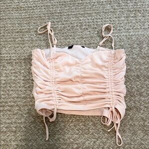 Elegant Pink Ruched Women's Top
